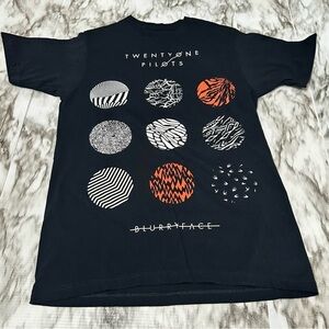 Twenty One Pilots Blurry Face Album Cover Black Tee Shirt 2015 Alternative Rock